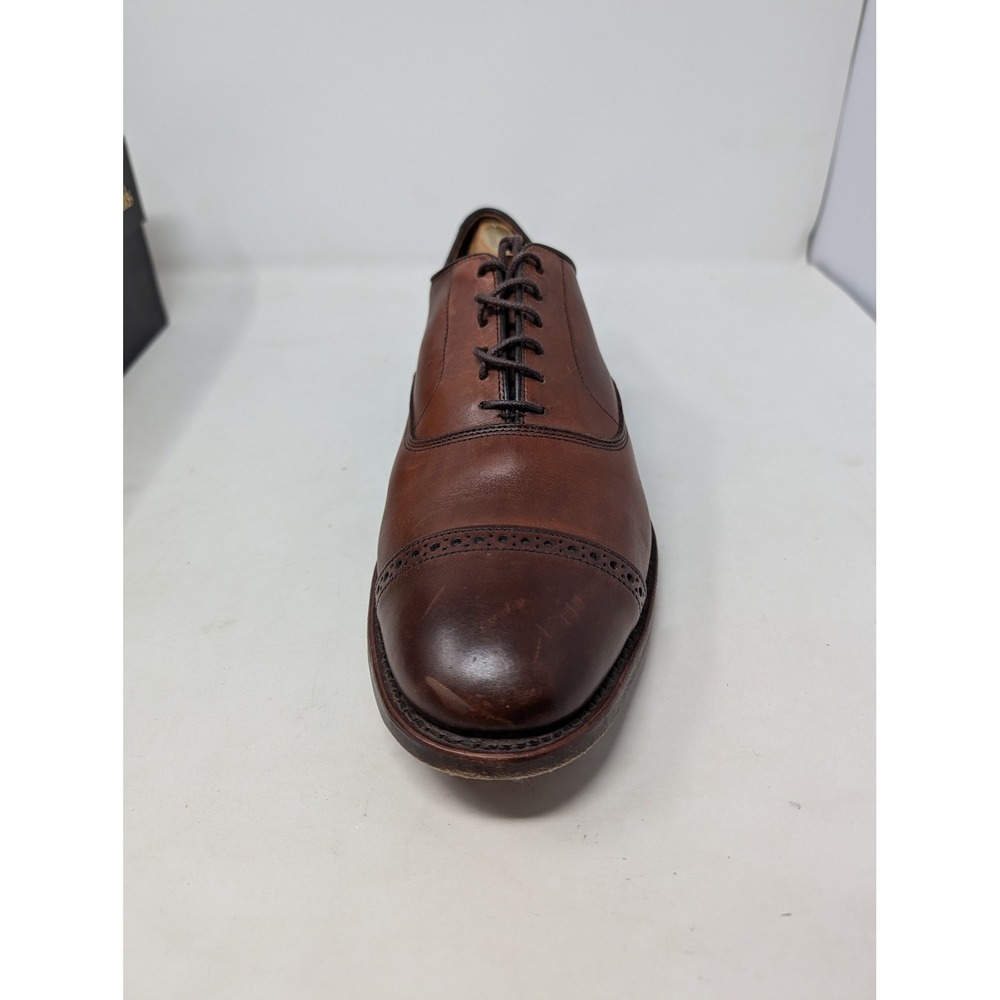 Allen Edmonds Fifth Avenue Brown Leather Cap Toe Oxford Shoes Mens 11 E 5737 - Picture 3 of 16